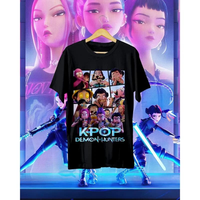 【Cross-border EU Size】Kpop Demon Hunter Saja Boys T-shirt Harajuku