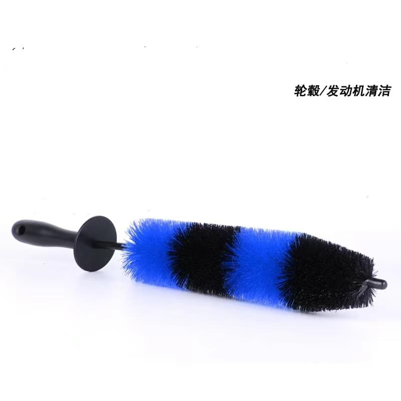 Factory Direct Car Tire Brush Wheel Hub Cleaning Tool Steel Rim Brush Small Dual-Color Brush