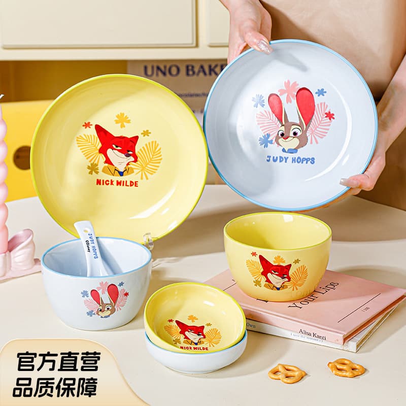 Disney Birthday Gift Bowl Plate Dish Spoon Pretty Tableware Set Ceramic Bowl Set Housewarming Cute Gift XL