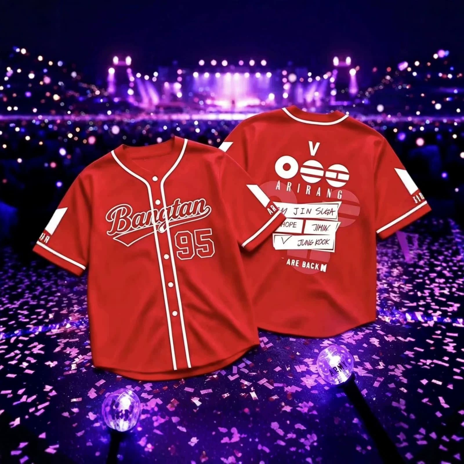 2026 new BTS American baseball uniform men's summer V-neck short-sleeved printed sports jacket cross-border best-selling model