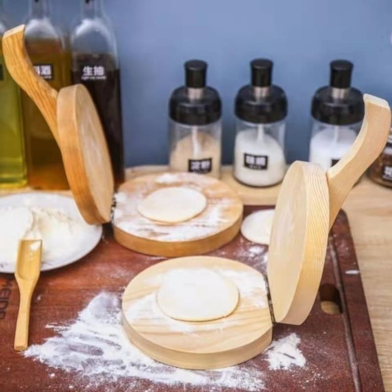 Solid wood rice dumpling wrapper dumpling wrapper hand-pressed skin board rice cake dough mold new model for household dumpling making