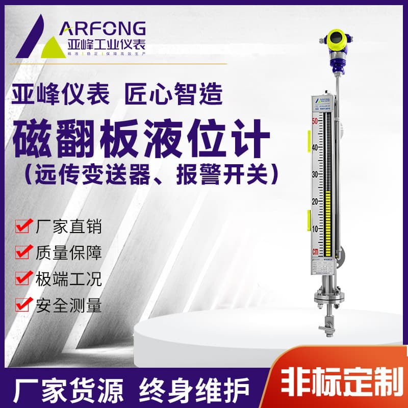 Custom Magnetic Level Gauge with Vacuum Panel, High-Temperature/Cryogenic Aluminum Alloy Large-Scale Panel