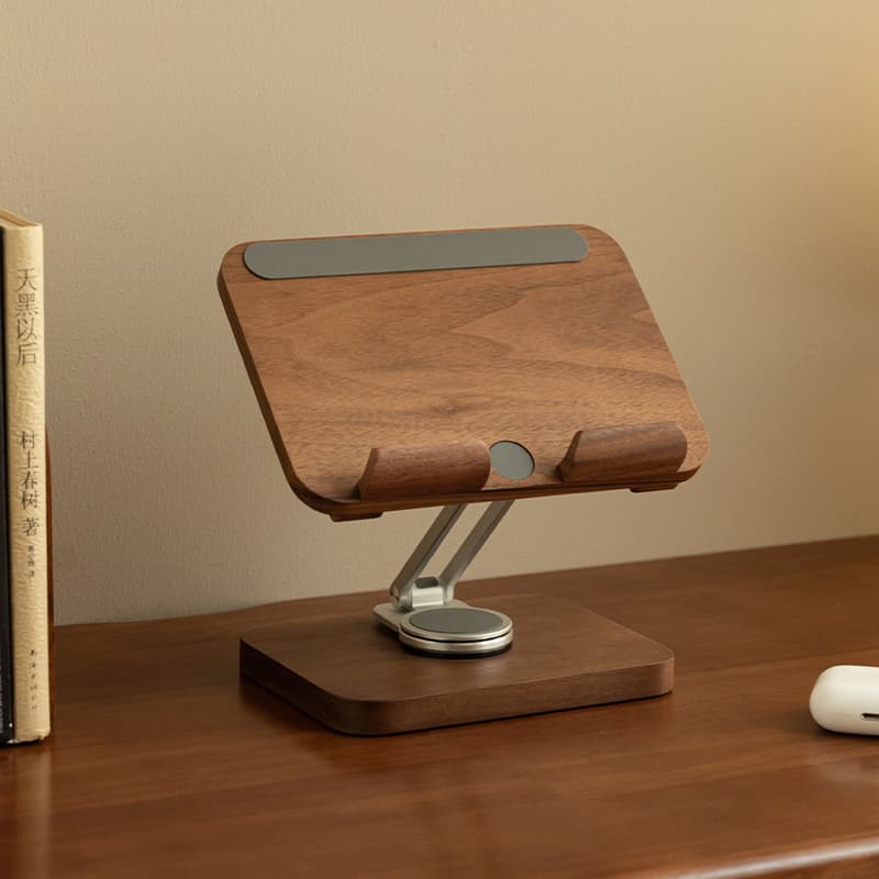 Creative Solid Wood Mini Desktop Stand for Tablet and Phone Reading, Wholesale