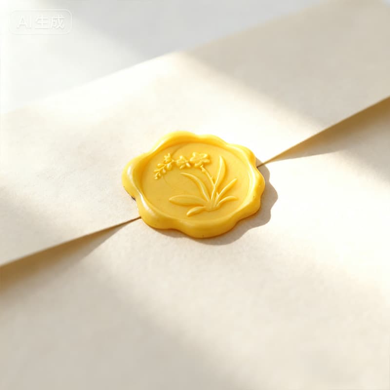 Wax Seal Stamp Butterfly Orchid Relief Wax Seal Coin Wedding Invitation Envelope Seal Sticker Finished Sticker