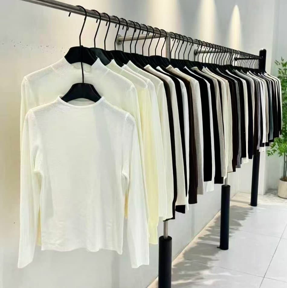 Spring/Autumn Half Turtleneck Base Layer Top, Stylish Long Sleeve T-Shirt for Women, Winter Slimming Modal Top, Wholesale