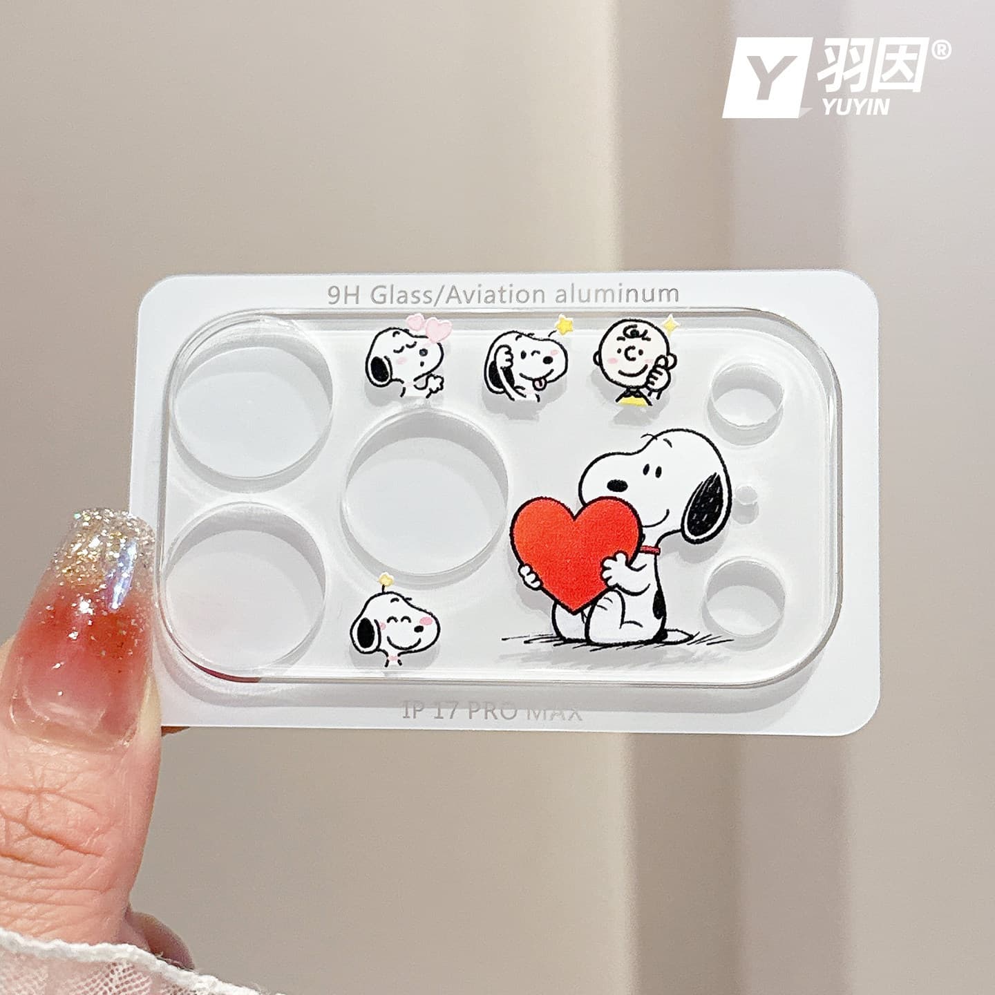 Cartoon Snoopy Lens Protector for Apple 17Pro, Transparent Anti-Reflection Lens Film, Cartoon Lens Protective Film for Camera