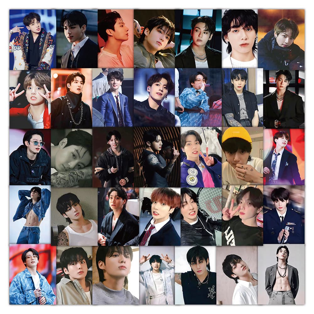 60pcs Jungkook Cartoon Stickers Male Star Merchandise Decorative for Luggage Phone Case Notebook Bulk