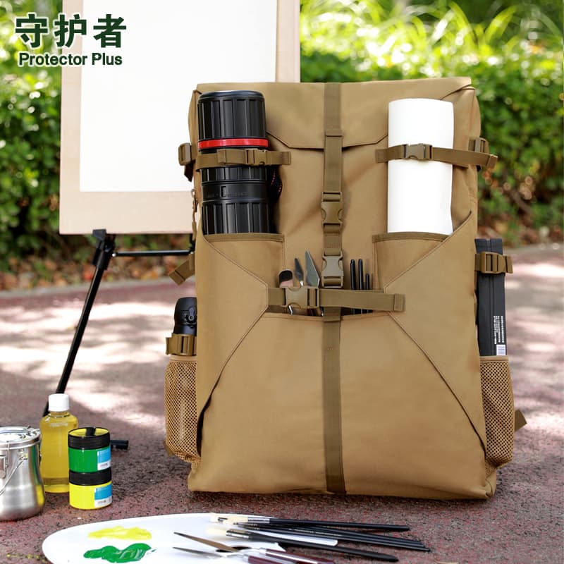 Guardian Outdoor Sketch Board Bag, Art Student Exam Backpack for Sketching, Double-Shoulder Storage for Drawing Tools and Easel