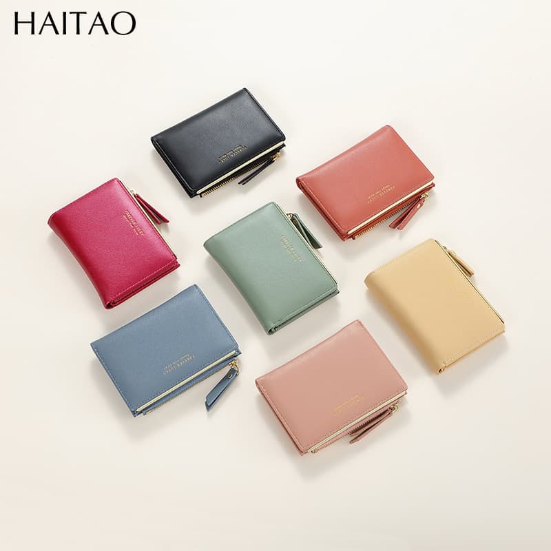 New style wallet, short and simple design, multi-card slot zippered wallet for women, suitable for cross-border e-commerce. (Instagram style)