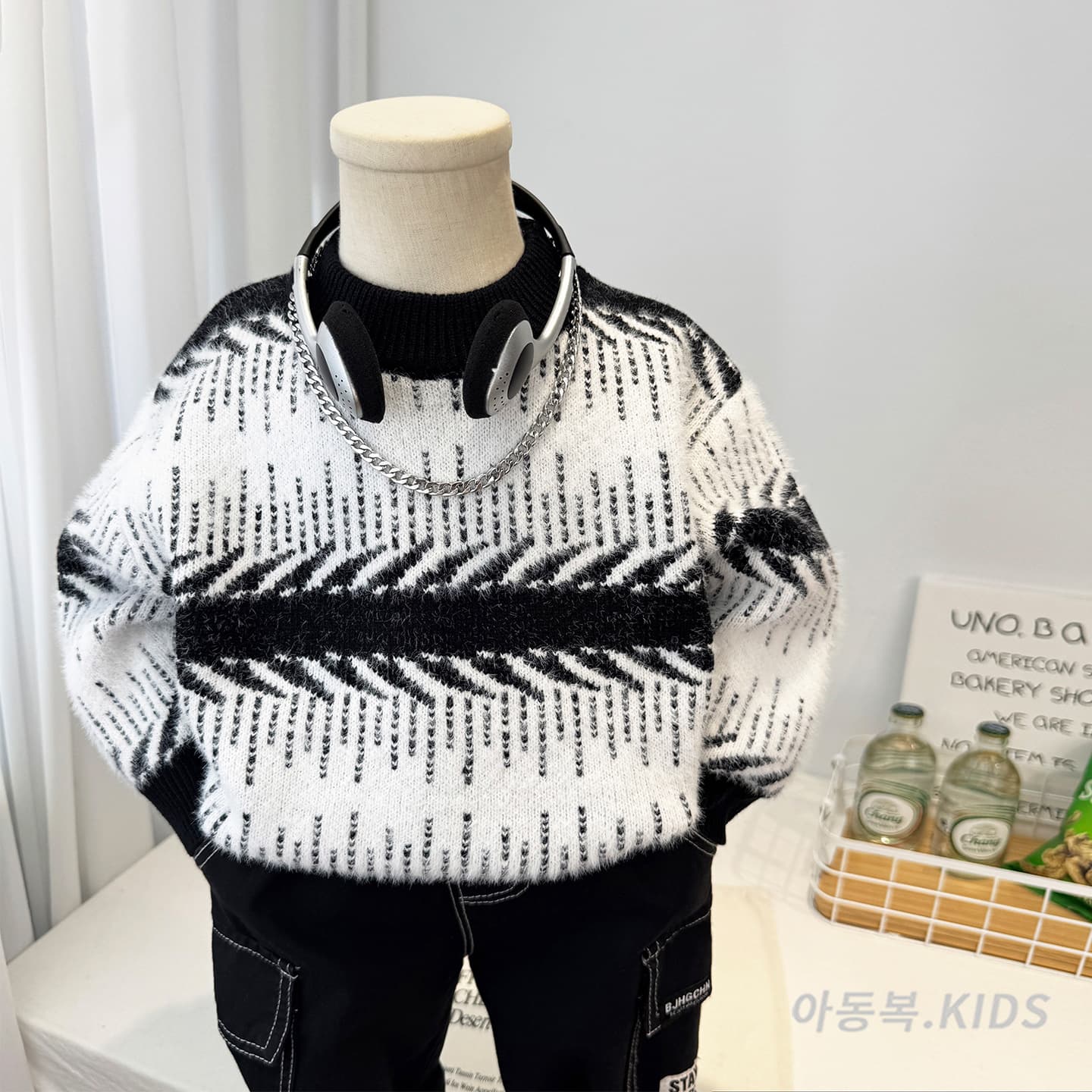 Boys Striped Sweater Autumn Winter 2026 Cross-Border New Trendy Loose Knit Top for Kids