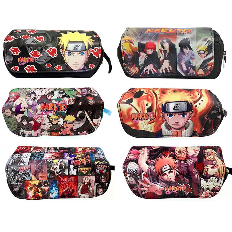 Anime Ninja pen bag Naruto fourth generation Hongyun Kakashi Uchiha primary and secondary school students learning pencil case pencil bag