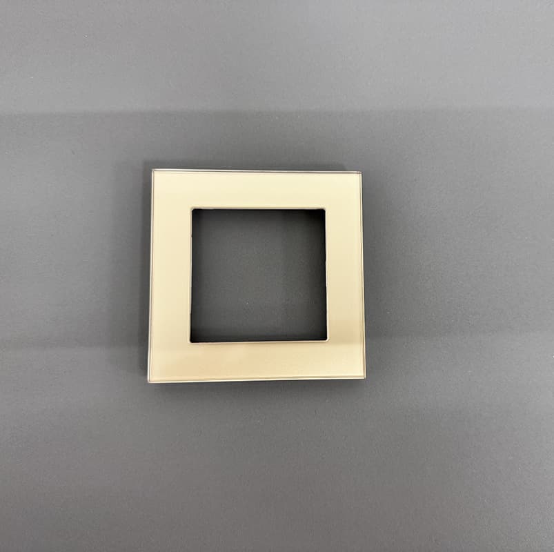 European Standard 82-Type Combined German/French Gold Glass Panel Wall Switch Socket Function Module Set for Export