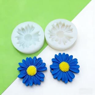 DIY Daisy Chamomile Sunflower Cake Decoration Mold Candle Aromatherapy Chocolate Liquid Silicone Mold