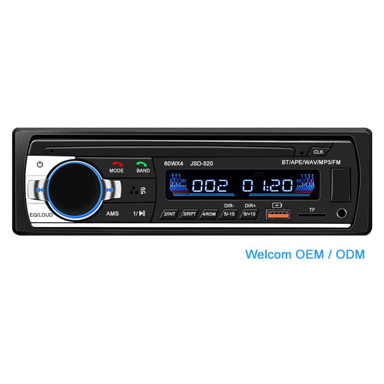 Car MP3 Single DIN Radio with Bluetooth, Truck Hands-Free Bluetooth, Dual USB Card Player