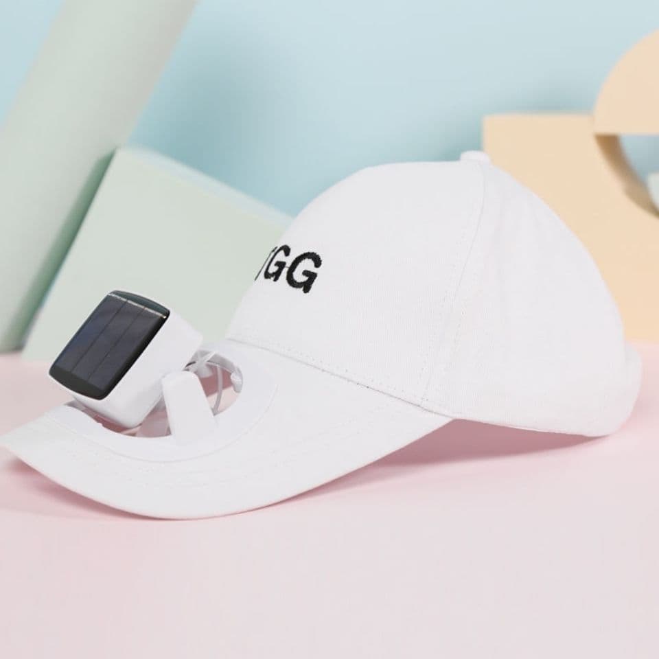 Solar Charging Dual-Function Portable Sunshade Fan Sun Protection Student Cap Hat for Outdoor Men and Women
