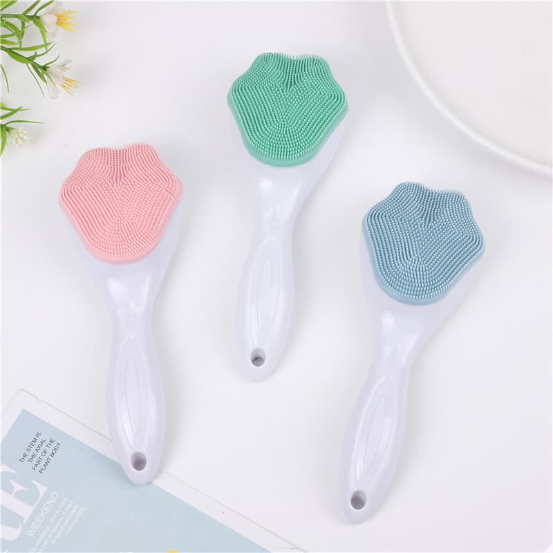 TEMU Cross-border Cat Paw Silicone Facial Cleansing Brush, Pore Cleansing Facial Cleanser, Soft Bristle Massage Facial Cleansing Brush Handle, Makeup Remover Brush