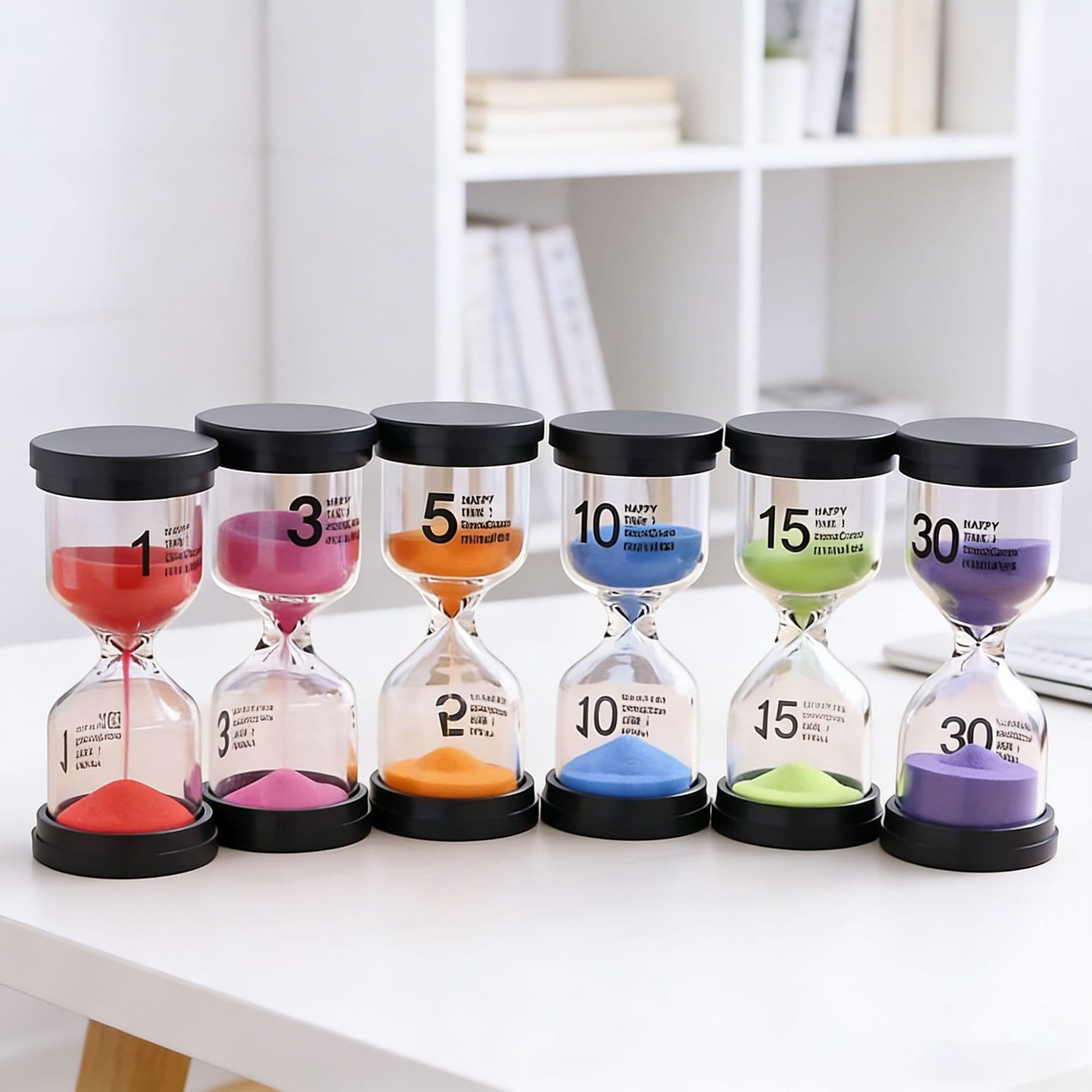 Creative Hourglass Timer for Kids, Drop-Resistant 1-30 Minute Glass Sand Timer Decoration for Student Tooth Brushing Time Management