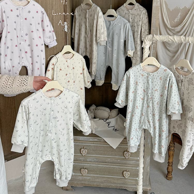 88318 L Nancy Children's Onesie Pajamas 2025 Autumn/Winter New Style Silk Protein Fleece Bodysuit Romper Class A