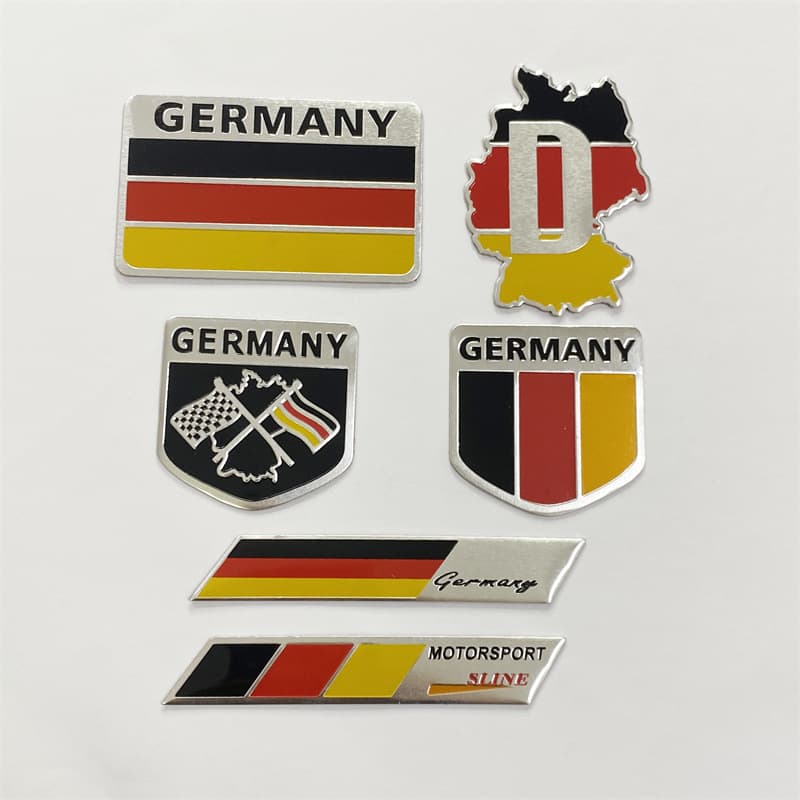 Car personality stickers Patriotic car stickers Flag metal stickers to cover scratches China, the UK, the United States and France car body stickers