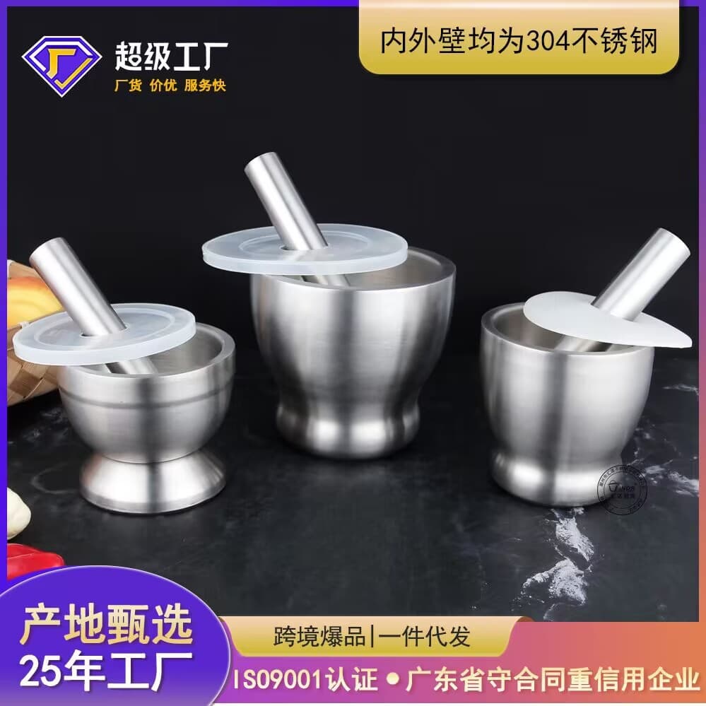 Kitchen Manual 304 Stainless Steel Garlic Crusher Grinder Grater For Garlic Paste Production