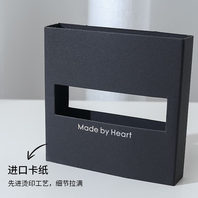 Stock Wholesale Black Cardstock Sleeve Floating Box for Press-On Nails Anti-Oxidation Display Jewelry Box with PE Film Storage Case