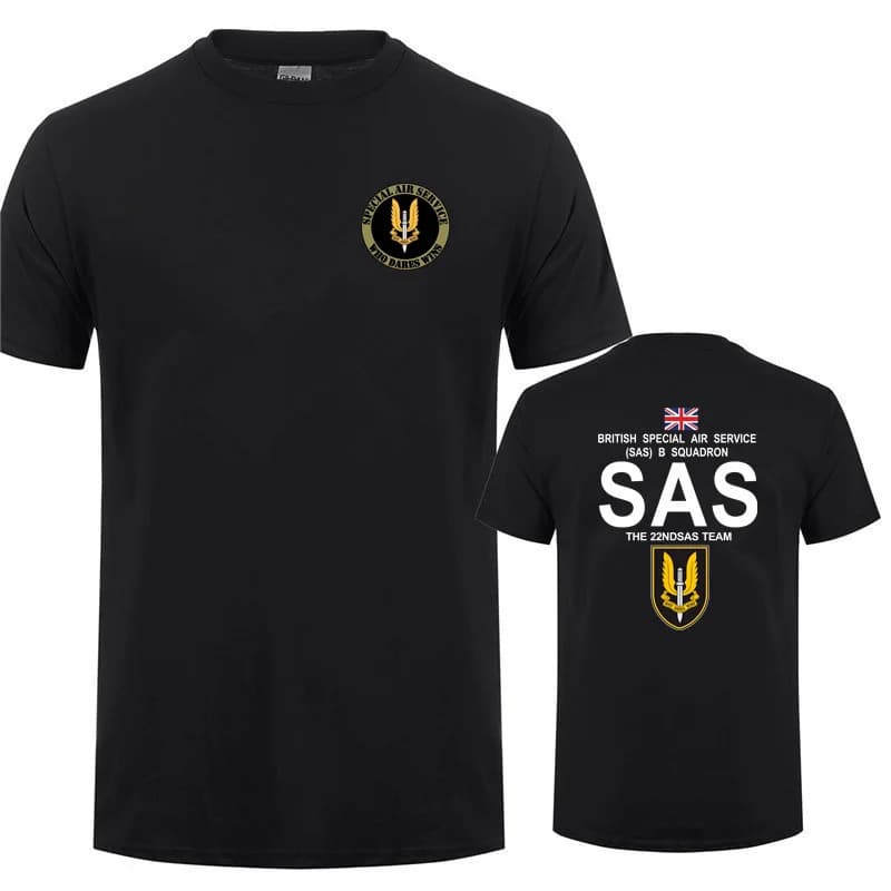 【Cross-border EU Size】Military SAS Sniper Men T Shirt Army Tshirt for