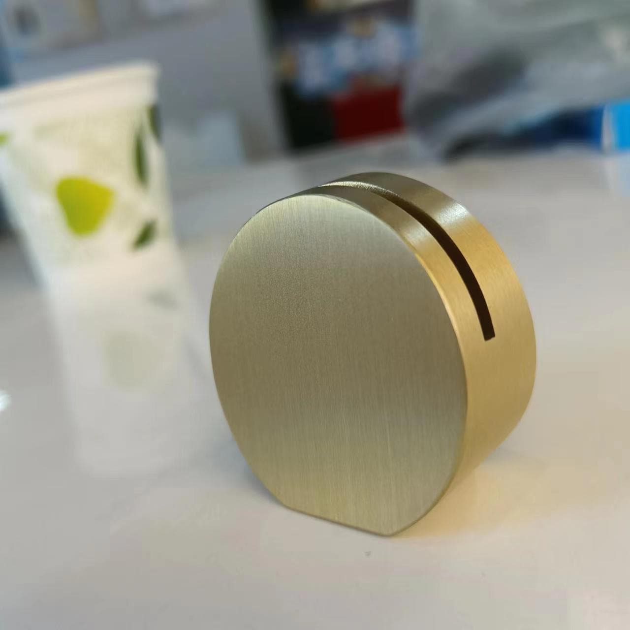 Round 4cm Brass Label Clip, Price Stand, Desktop Card Holder, Memo Note Base, Message Card Rest