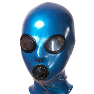 Novelty Mask Adult Alternative Hood Training Role Play Face Cover Novelty Hood Rolled Edge Eye Mouth Transparent Lens
