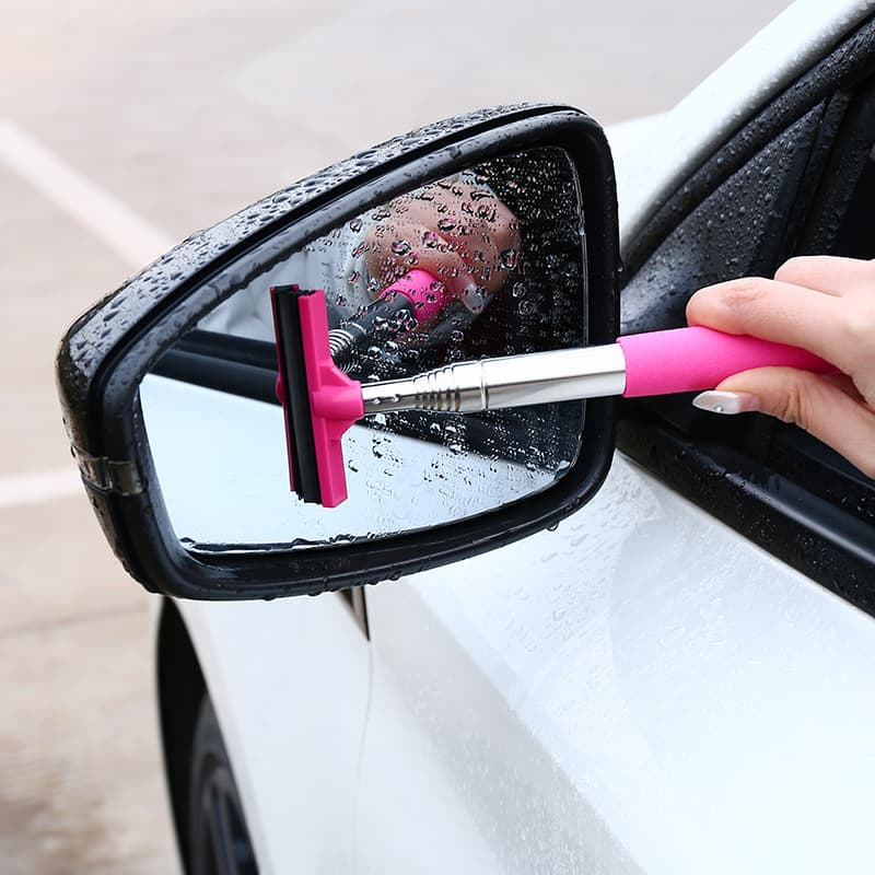 Car Rearview Mirror Retractable Wiper for Cleaning Windshield and Car Rearview Mirror