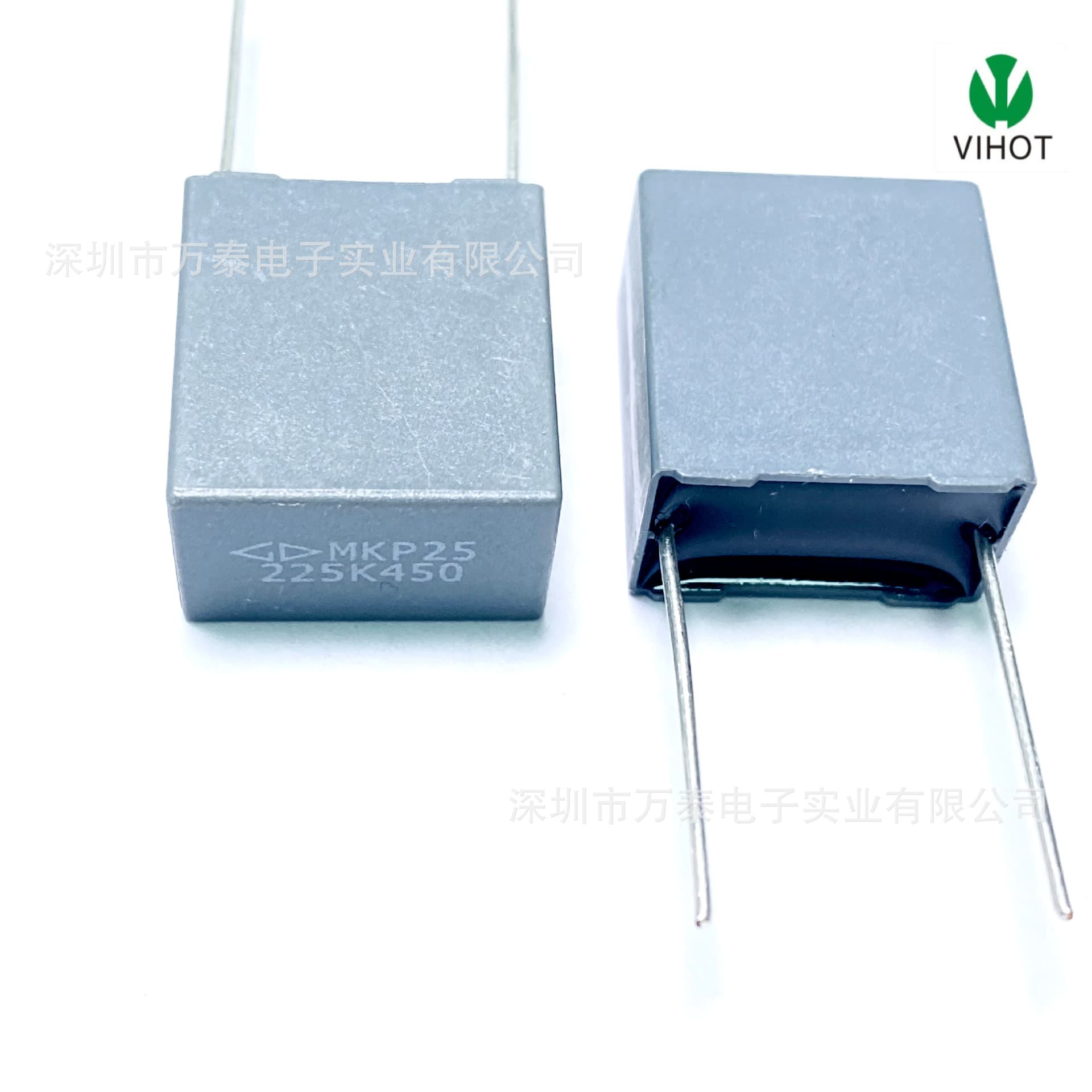 FARA Calibration Capacitor MKP25 450V225K 2.2UF P15MM Gray Square Polypropylene Film