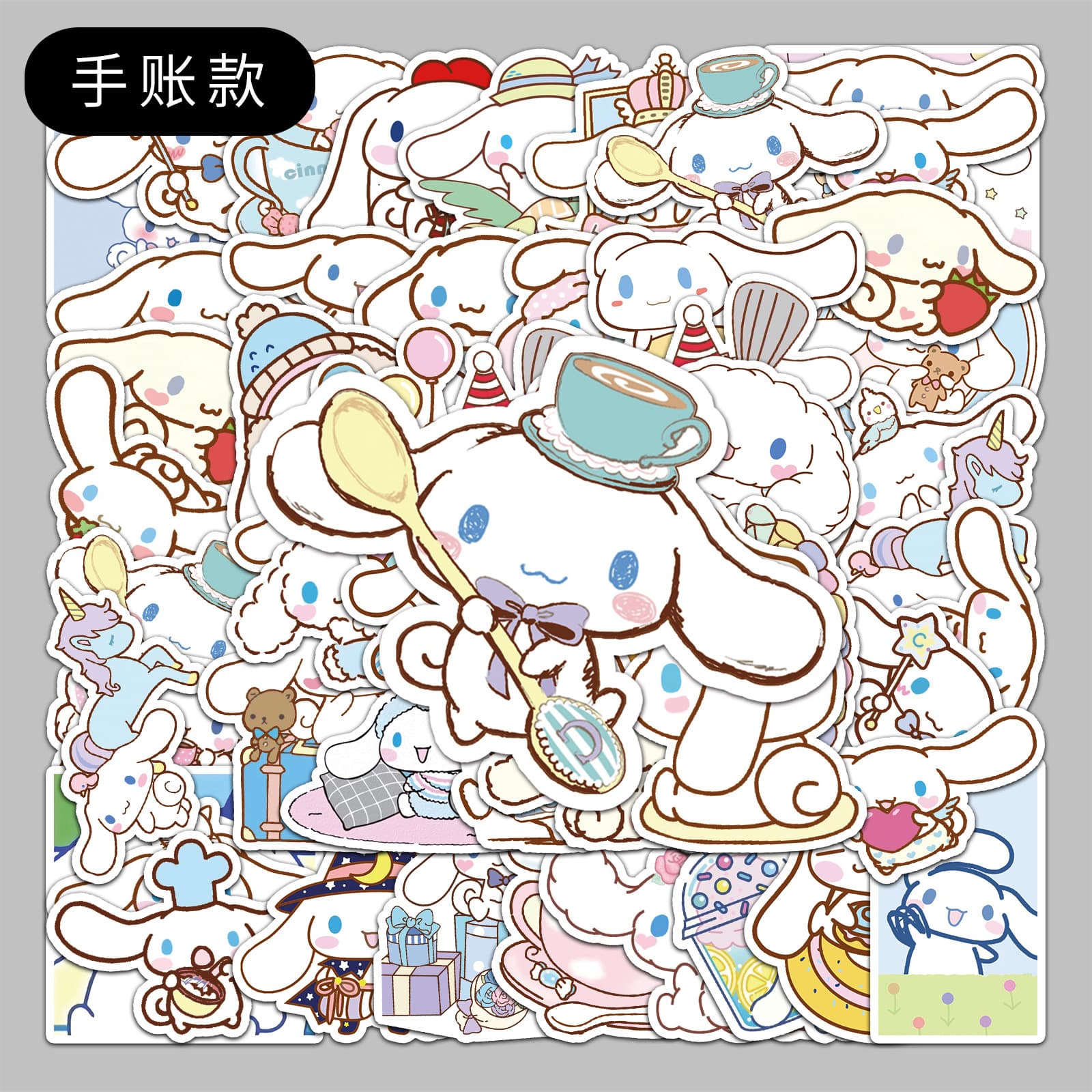 50 Sheets Cute Cinnamon Dog Luggage Stickers Creative Waterproof Decals for Skateboards Computers Tablets Cartoon Decoration