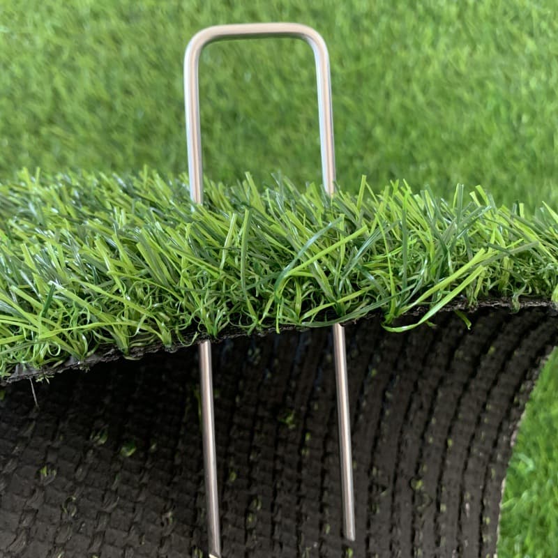 Galvanized Lawn Stakes, Slant Tip Ground Pegs, U-Shaped Mulch Film Fixers, Weed Barrier Fabric Plastic Gaskets, Tent Pegs