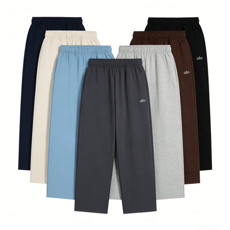 Alo American Style New High Quality Multi-Color Solid Straight Casual Versatile Long Pants for Men and Women