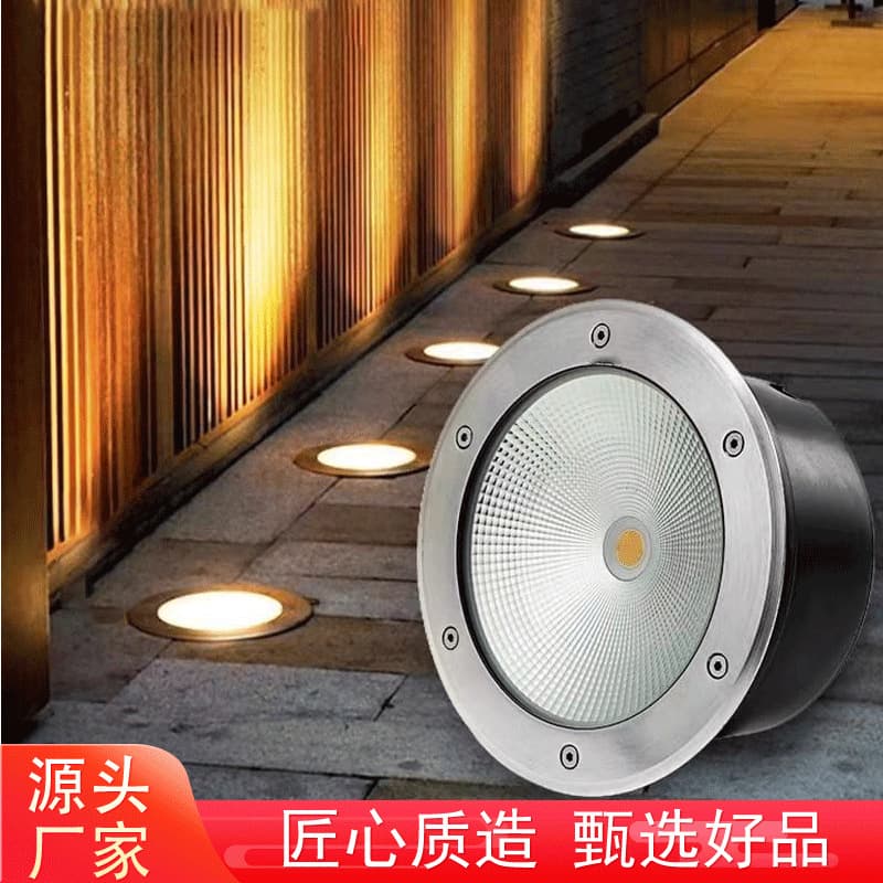 LED Buried Light Round In-Ground Light Outdoor Waterproof Square Garden Pathway Lawn Light COB In-Ground Light