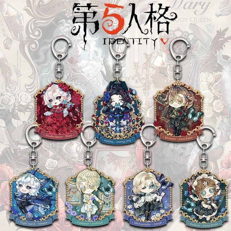 Identity V Game Keychain Red Lady Gardener Cartoon Creative Student Backpack Pendant Small Decoration