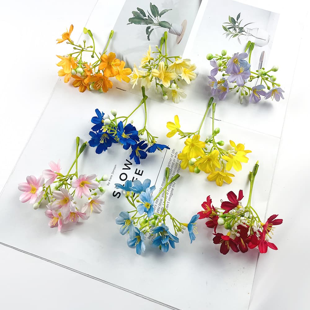 Simulated Small Grass Flowers, Daphne Garlands, DIY Clothing Gift Box Decor, INS Corsage Headpiece Materials, Photography Props