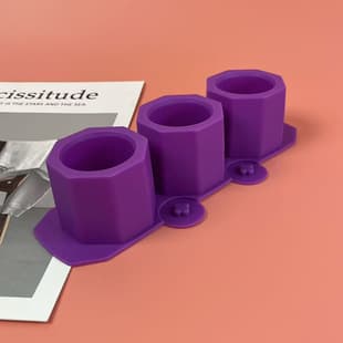 3-Connected Polygon Shape Cup Ice Cube Ice Cup Mold Succulent Potted Plant Aromatherapy Candle Gypsum Drop Glue Silicone Mold