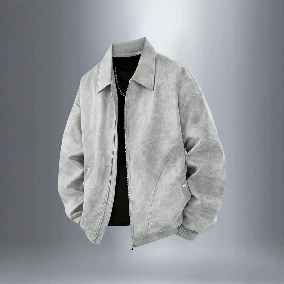 2026 New Fashion Suede Retro Lapel Jacket Men's Spring and Autumn Boys American Casual Workwear Jacket