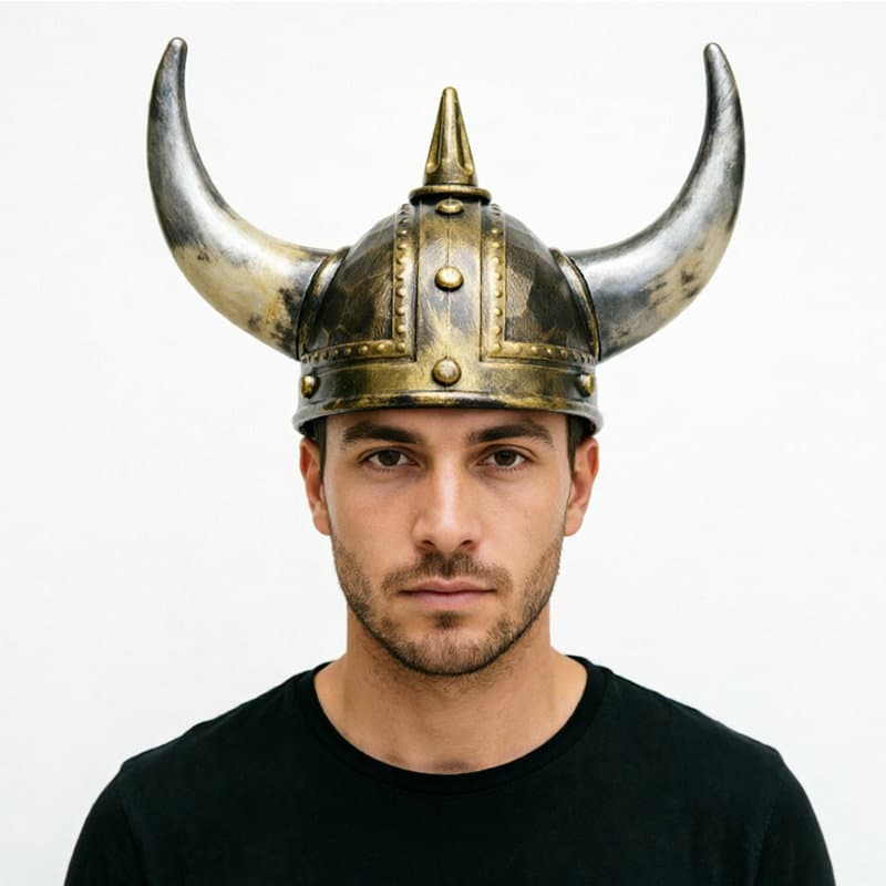 Viking Horned Helmet - Pirate Warrior Helmet, Festival Party Hat, Roman Horned Helmet, Plastic Horn Helmet