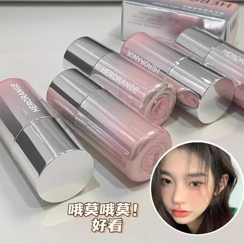 HERORANGE~ Cheek Glow Liquid Blush Korean Style Natural Low Saturation Radiant Matte Multi-Use Blush Liquid