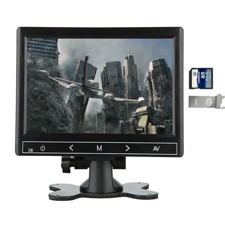7-inch Car Mount Desktop MP5 HD 1080P Playback Monitor 800x480xRGB Digital Screen for Vehicle Use