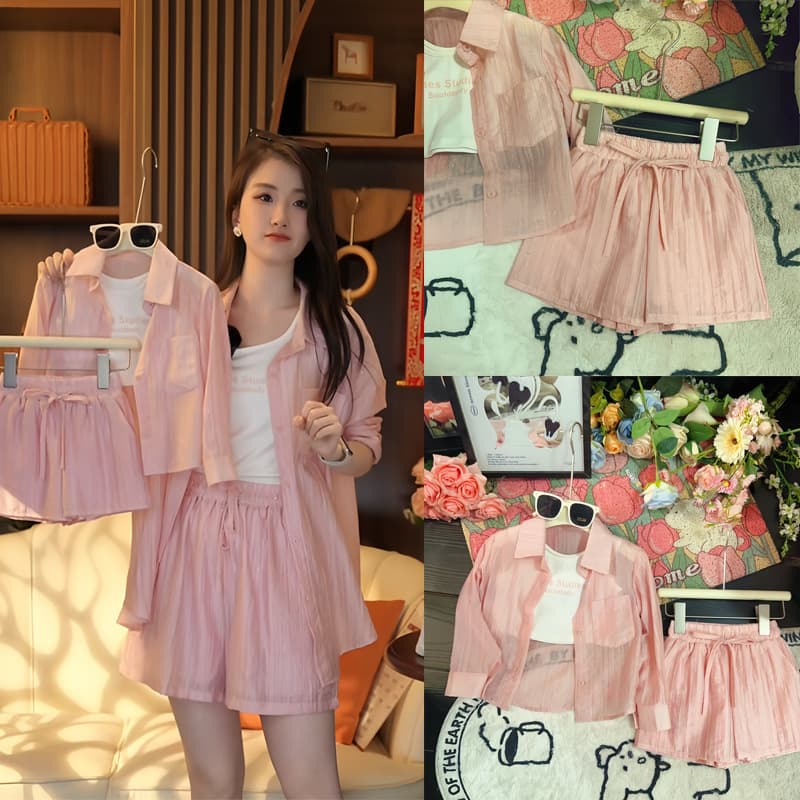 Casual Shirt Children's Clothing English Vest Sparkling Color Shorts Family Matching Soft Cotton Summer Outfit for Kids And Mothers