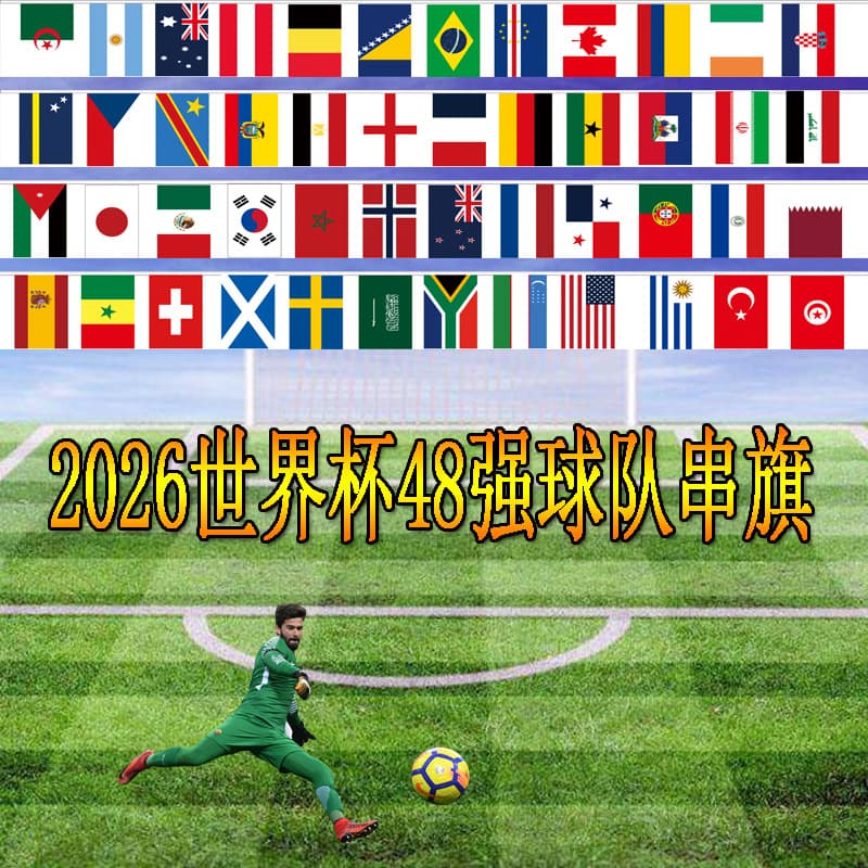 Cross-border manufacturer 14*21cm flag hanging flag tens of thousands of national flag fans cheering for the top 48 of the world's top 48 in the United States, Canada and Mexico in 2026