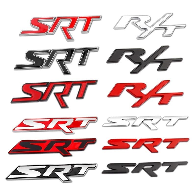 Compatible with Dodge Challenger, Journey, Caliber, SRT Grille Emblem Modification Metal Car Sticker Rear Badge Decoration