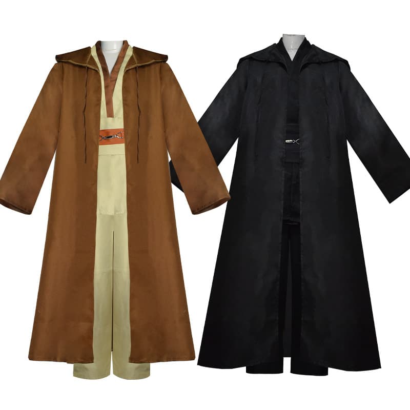 Halloween Costume Star Wars Cosplay Jedi Cloak Hooded Cape