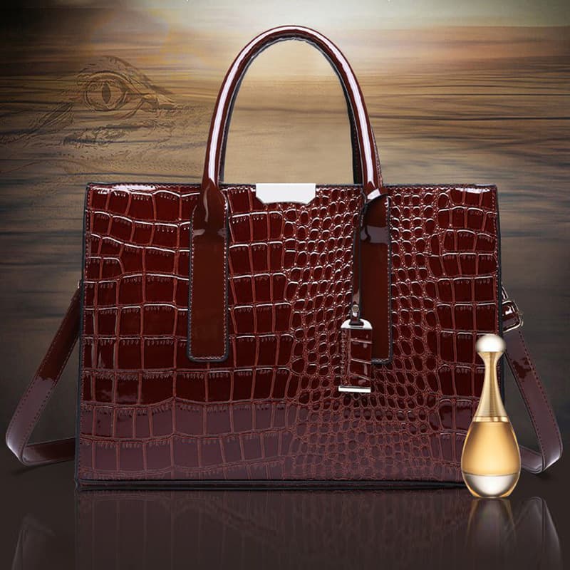 New Foreign Trade Women's Bag Trendy Crocodile Pattern Handbag European and American Shoulder Crossbody Tote Bag Cross-border Dropshipping Worldwide