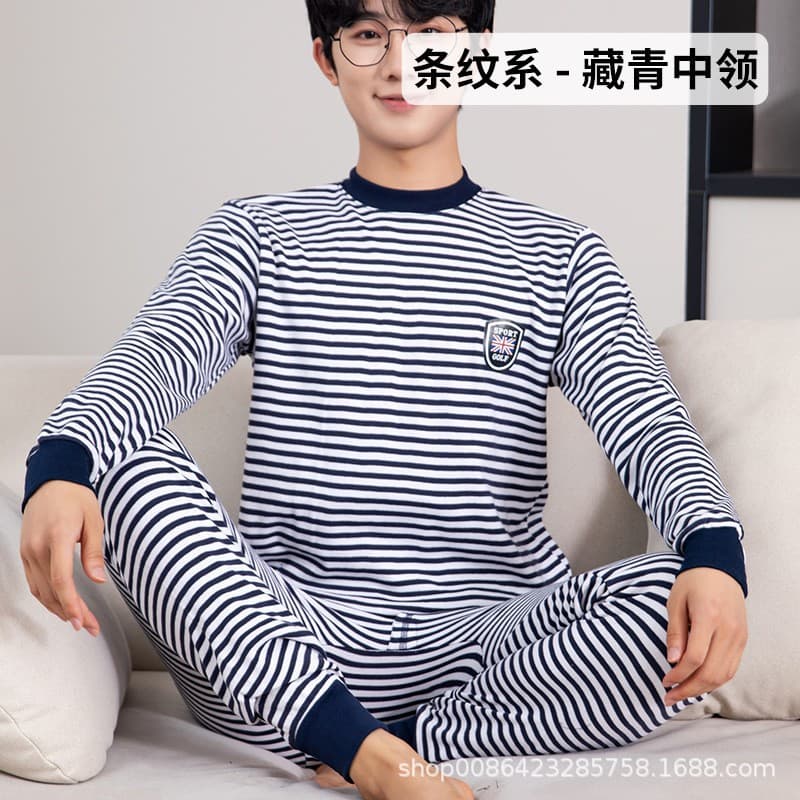 Youth Thermal Underwear Set for Boys, Teenagers, Middle and High School Students, Pure Cotton Long Johns