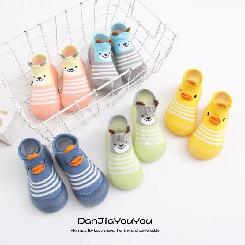 New Spring/Autumn Breathable Unisex Children's Non-Slip Sock Shoes, Baby Soft Rubber-Soled Indoor/Outdoor Walking Shoes for Summer
