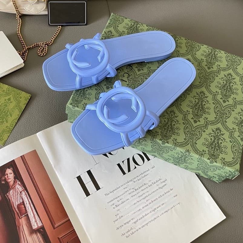 One-Strap Slippers, Gujia Women's Shoes, European and American Big Brand New Models, Women's Sandals, Slippers, European Station