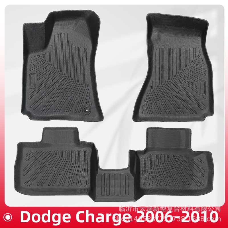 Suitable for Dodge Charge 2006-2010 3D All-Weather Material Tpe Car Floor Mats and Trunk Mat